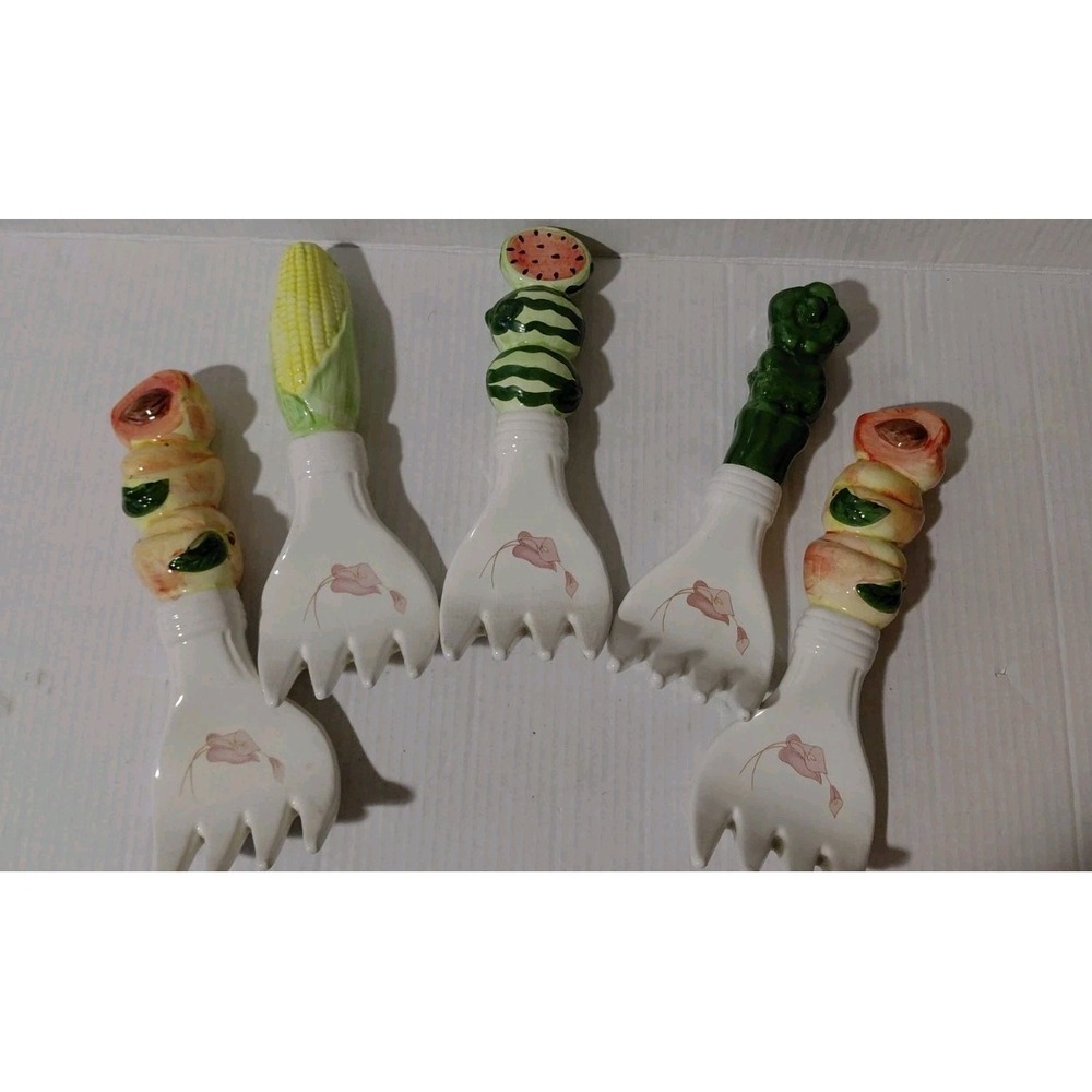 Grandmacore Retro kitchen wall decor vintage ceramic forks Farmhouse Cottagecore
